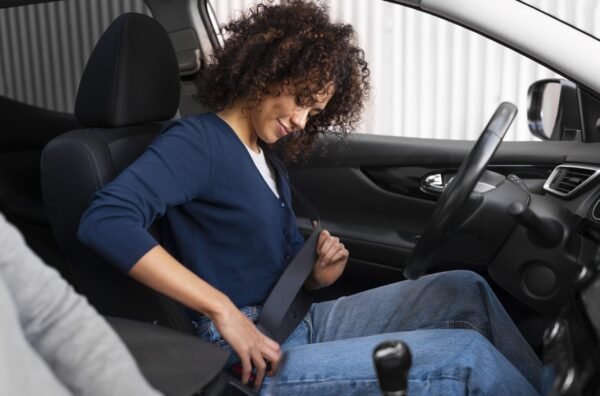 motorista dirigindo no interior com câmbio automático